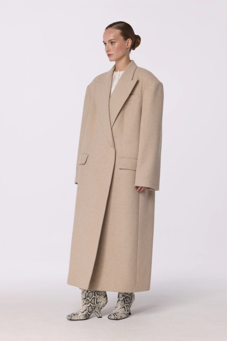 Oversized straight-cut coat