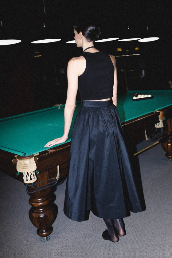 Спідниця кльош-міді об'ємна 