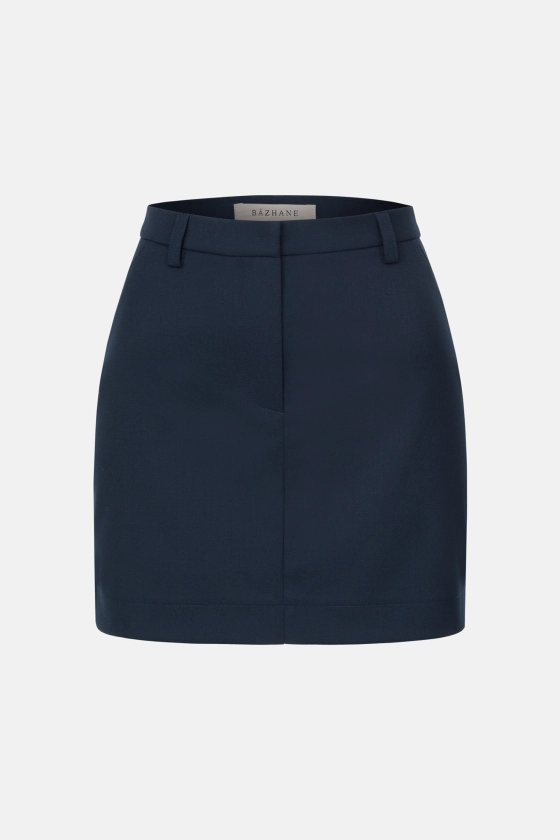 High-waisted wool mini skirt - photo 1
