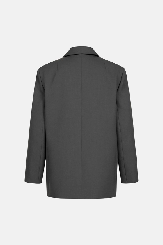 Жакет вовняний двобортний оверсайз з підплічниками 