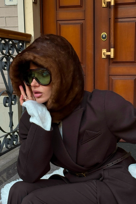 Вінтажний норковий капор