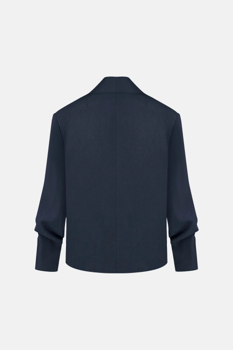 Жакет вовняний оверсайз зі збіркою на рукаві