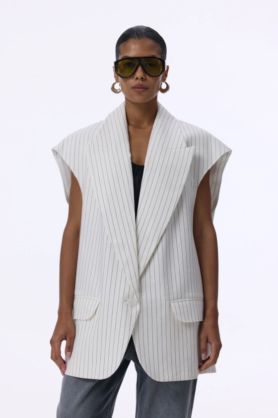 Linen oversized vest - photo 3