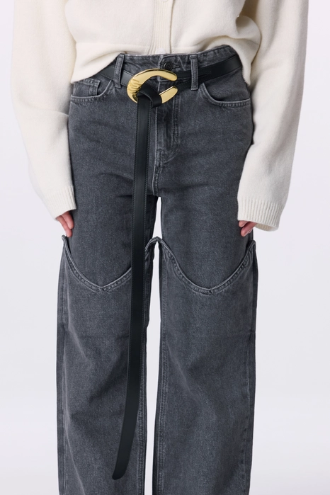 Bazhane Loop Belt with a gold-tone buckle