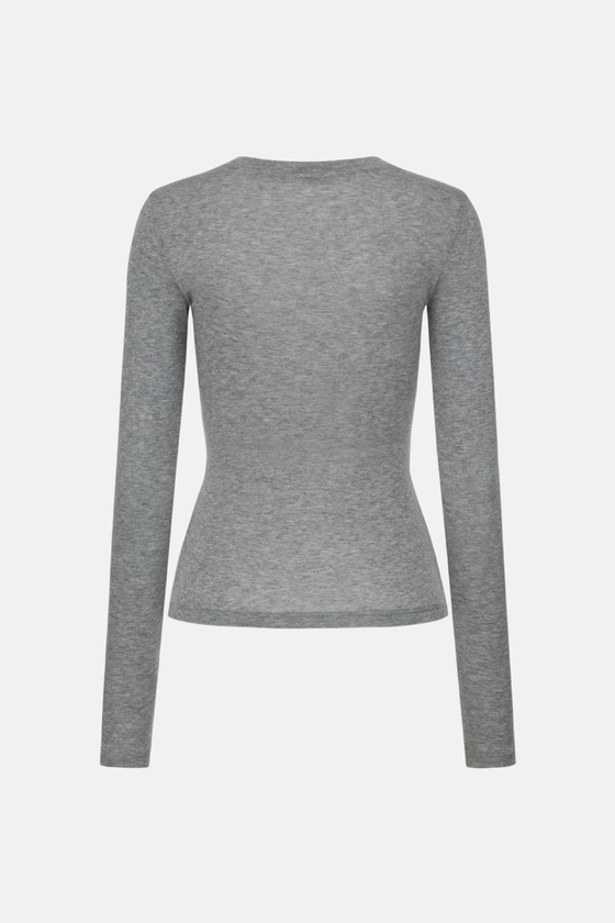 Лонгслів приталений напівпрозорий 