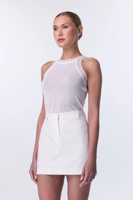 Спідниця міні котонова з високою посадкою