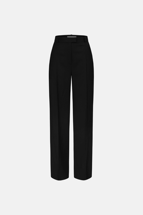 Брюки вовняні на середній посадці зі стрілками 