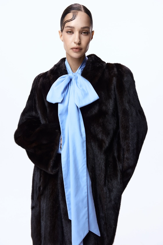 Вінтажна норкова шуба BlackGlama 