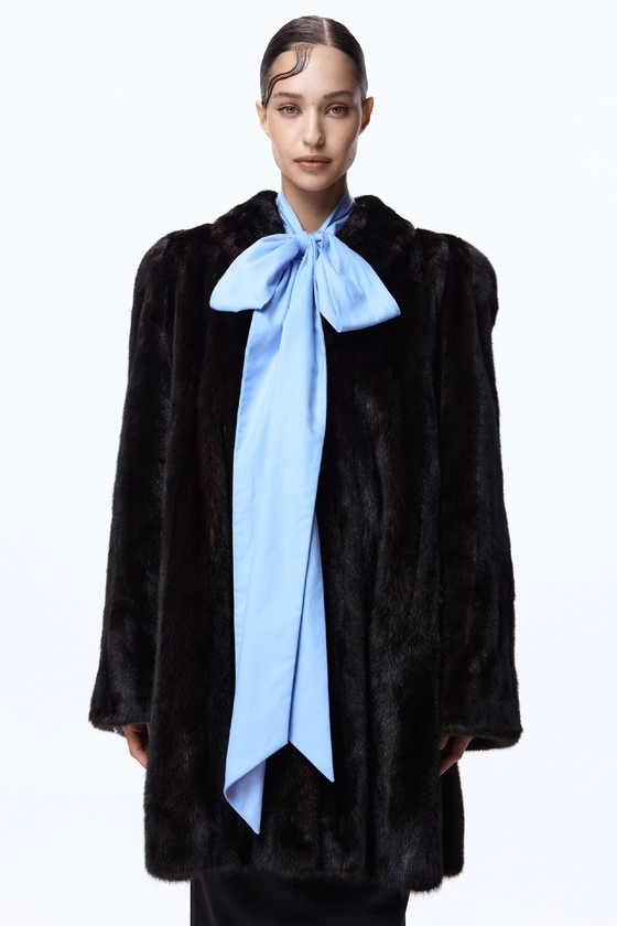 Вінтажна норкова шуба BlackGlama 