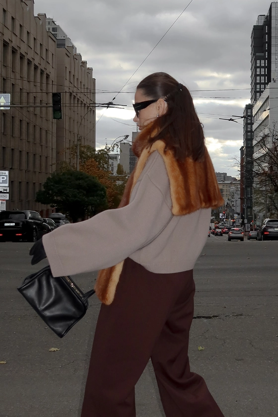 Вінтажна норкова манішка 