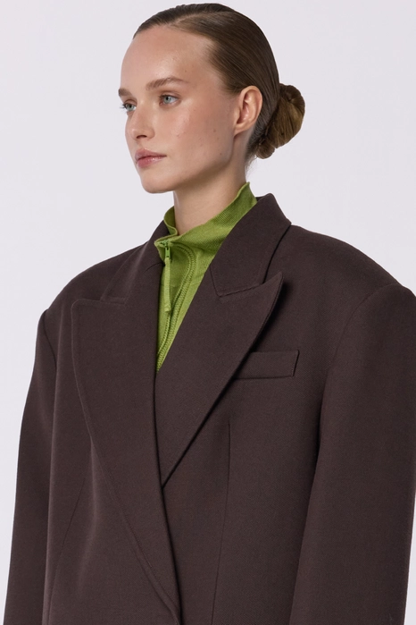 Oversized straight-cut coat