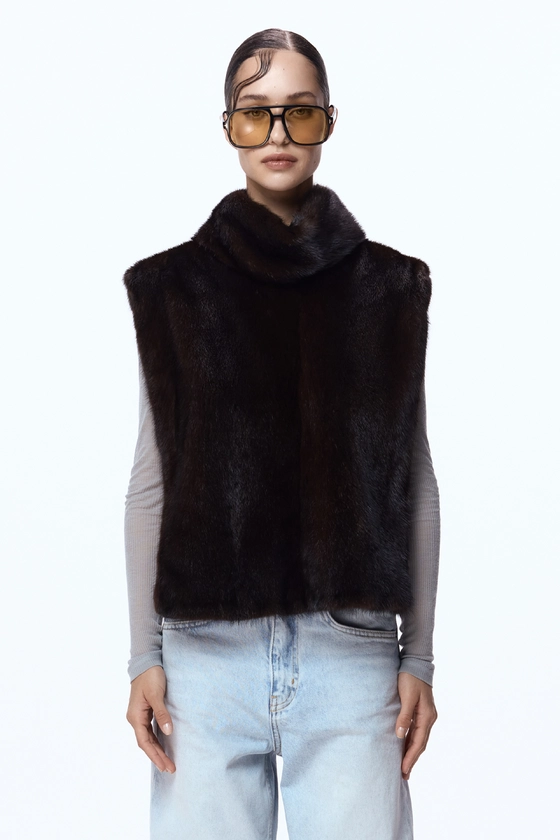 Вінтажна норкова манішка 