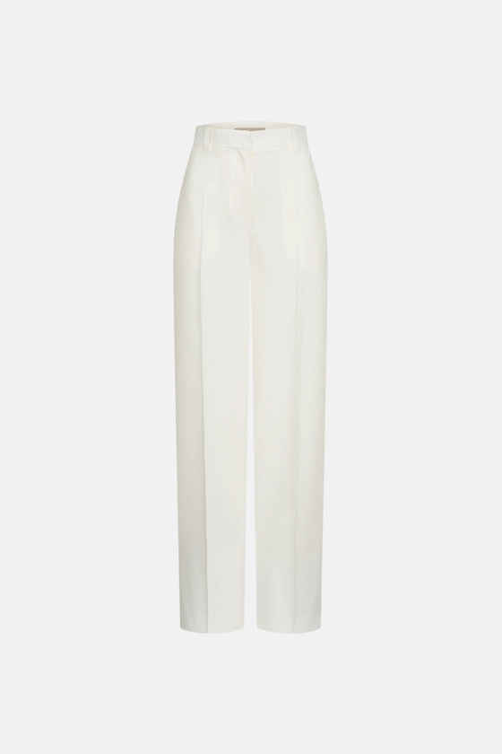 Брюки котонові на середній посадці зі стрілками 