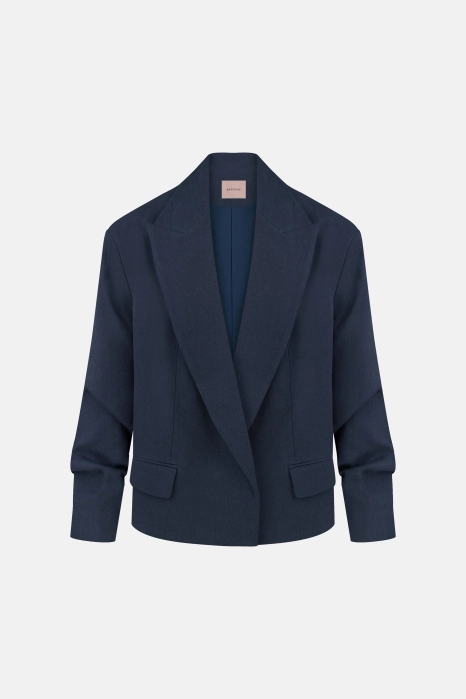 Жакет вовняний оверсайз зі збіркою на рукаві