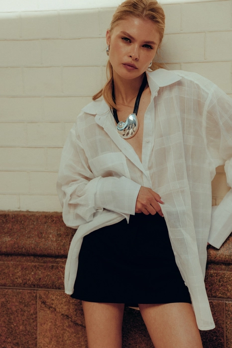 Спідниця котонова міні з середньою посадкою