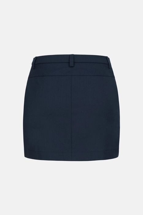Woolen mini skirt with a mid-length fit