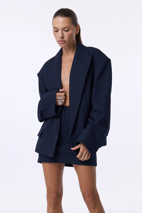 Спідниця міні вовняна з високою посадкою 