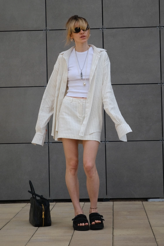 Сорочка лляна оверсайз 