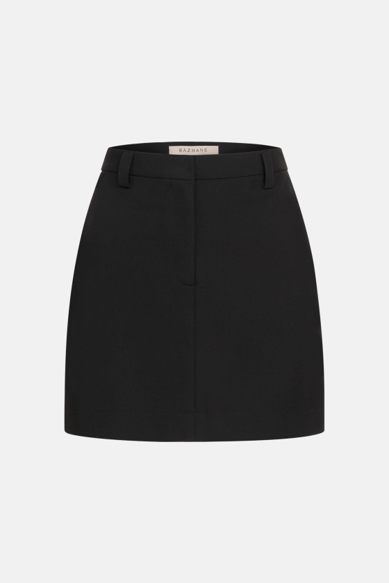 High-waisted mini cotton skirt - photo 1