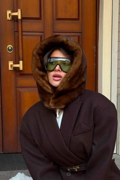 Вінтажний норковий капор