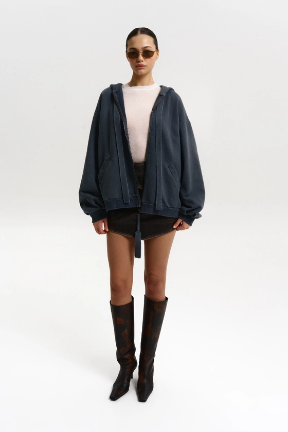 Худі у вінтажному стилі з принтом Янгол 