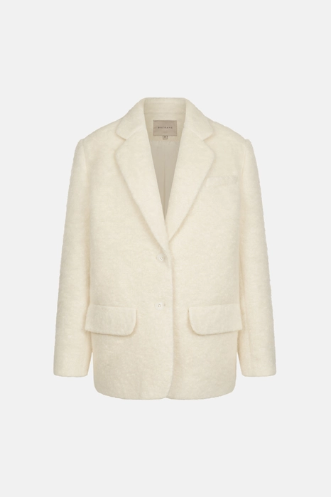 Пальто-жакет оверсайз з альпаки