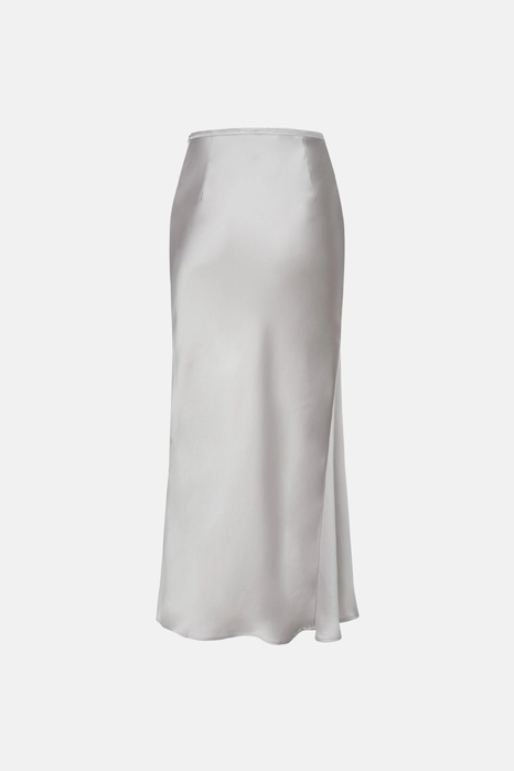 Satin midi skirt