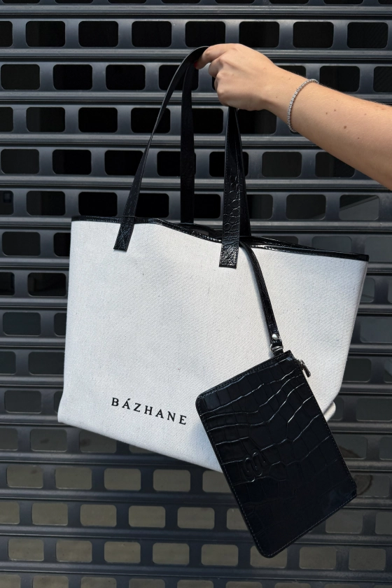 Shopper with leather handles - photo 2