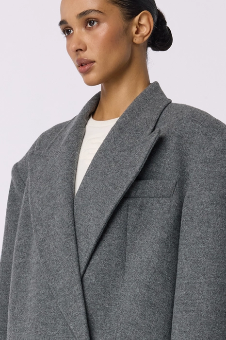 Oversized straight-cut coat