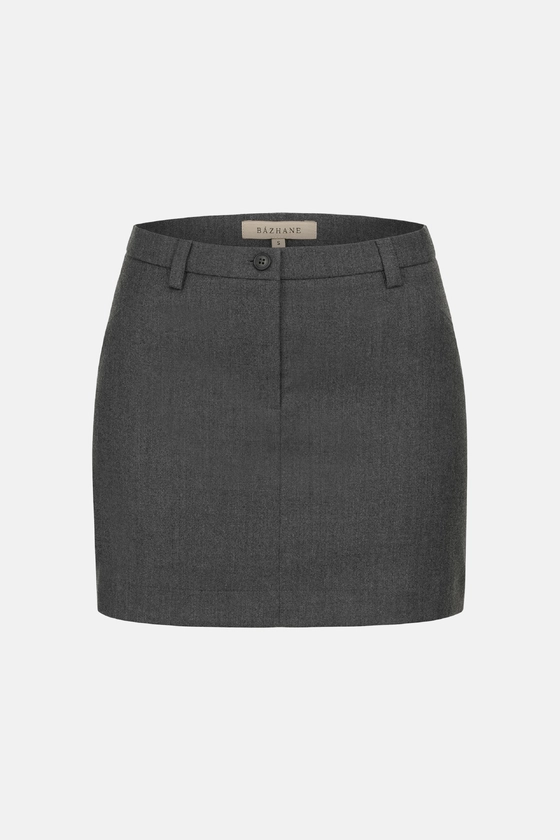 Спідниця вовняна міні з середньою посадкою 