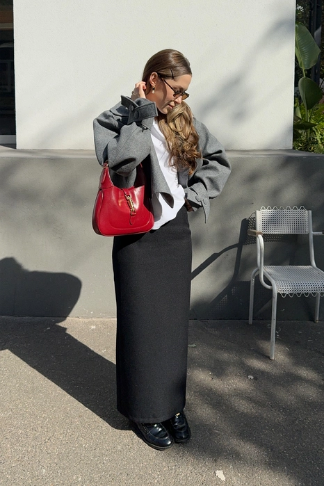 Пальто кроп зі cпущеним рукавом