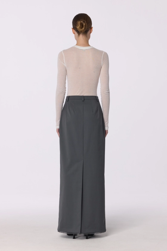 Maxi skirt with slit - photo 4