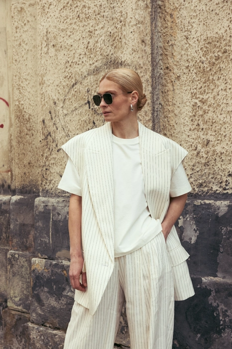 Жилет лляний оверсайз