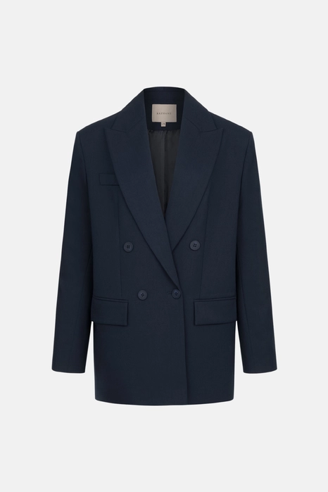 Жакет вовняний двобортний оверсайз з підплічниками