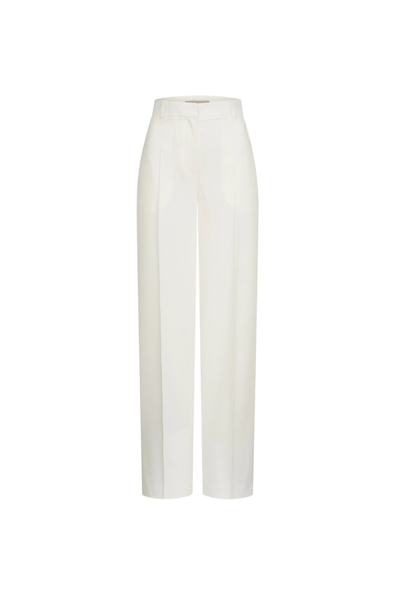 Брюки вовняні на середній посадці зі стрілками 