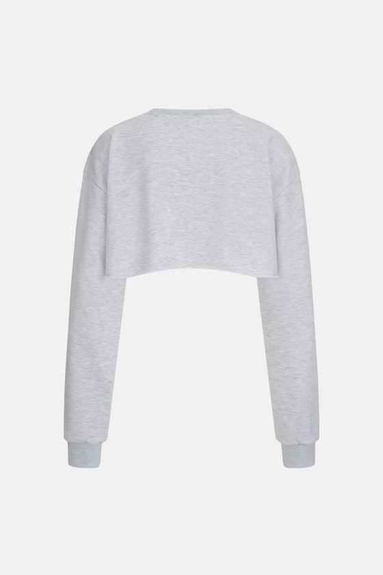 Кроп-світшот з акцентними плечима 