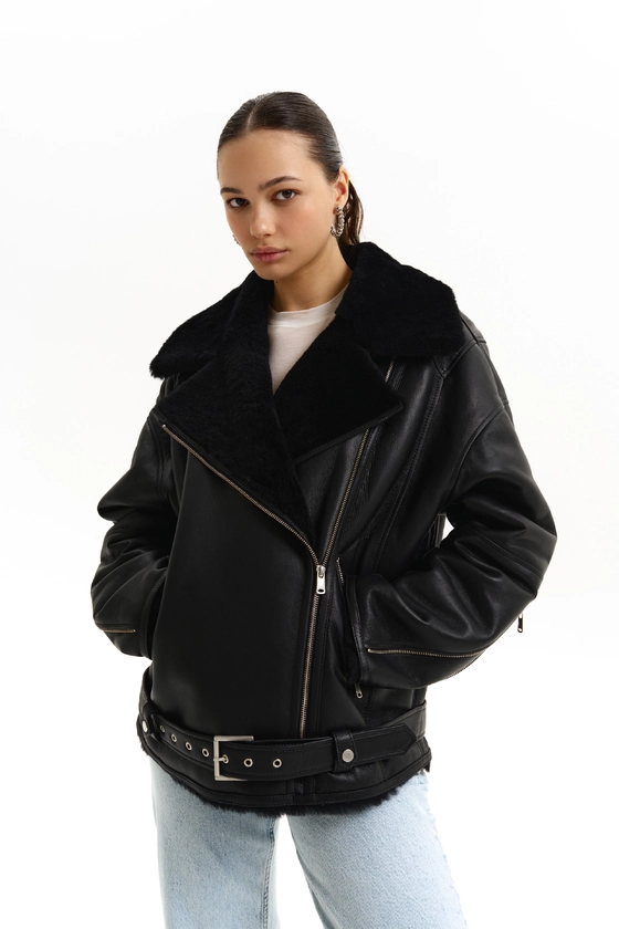 Дублянка оверсайз з ременем 