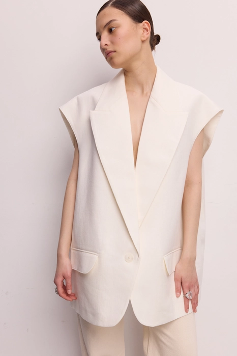 Жилет лляний оверсайз