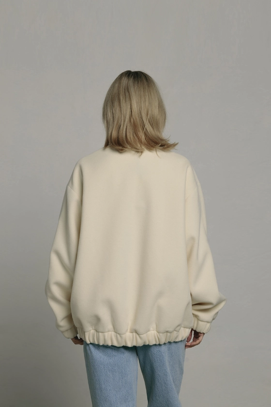 Бомбер з пальтової тканини 