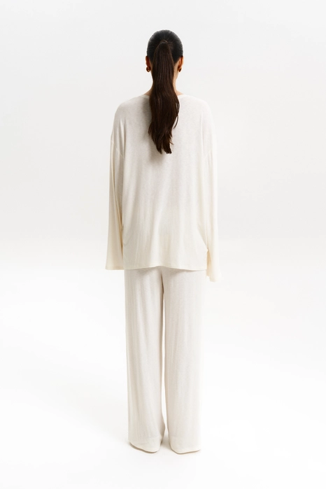 Брюки прямого крою напівпрозорі