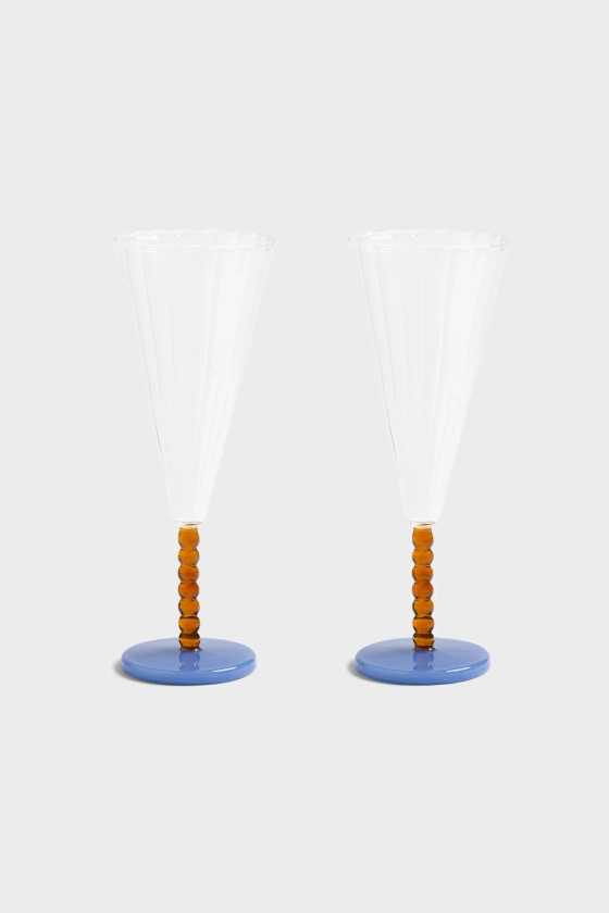 Фужери Perle, Klevering бурштиновий 100% glass DU-WG352-57 - фото 1