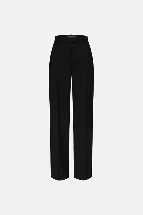 Mid-rise wool trousers with arrows