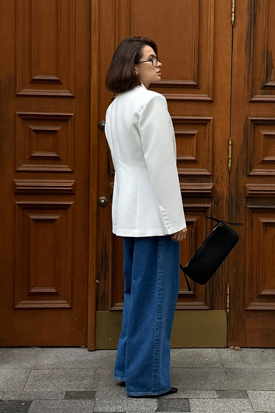 Жакет котоновий однобортний, приталений 