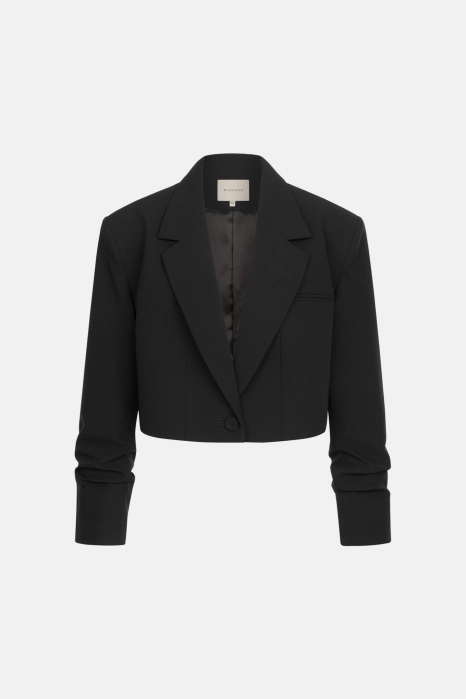 Жакет кроп котоновий зі збіркою на рукаві Жакет кроп котоновий зі збіркою на рукаві