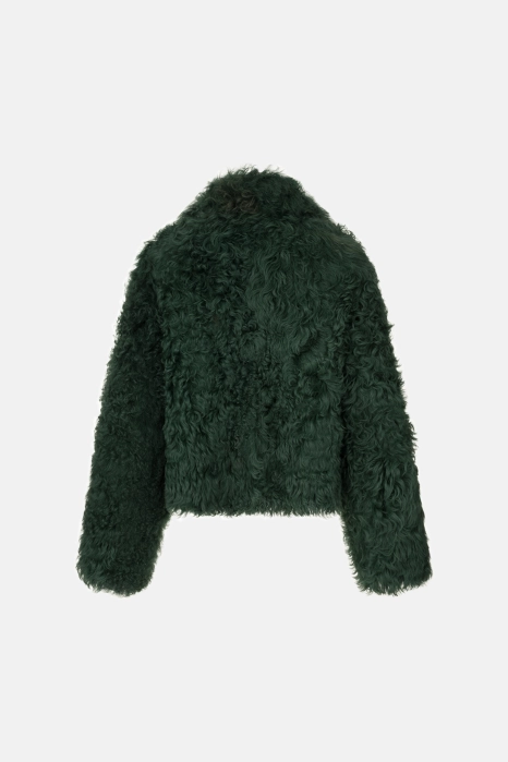 Curly sheepskin coat