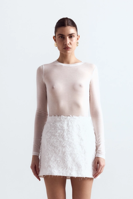 Лонгслів приталений напівпрозорий