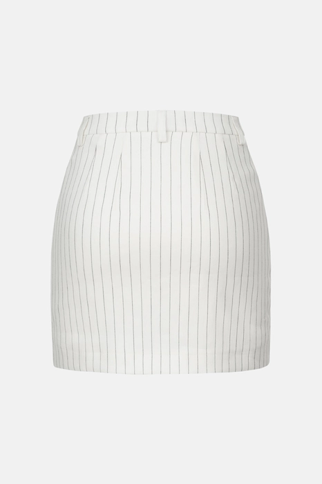 Спідниця міні лляна з високою посадкою