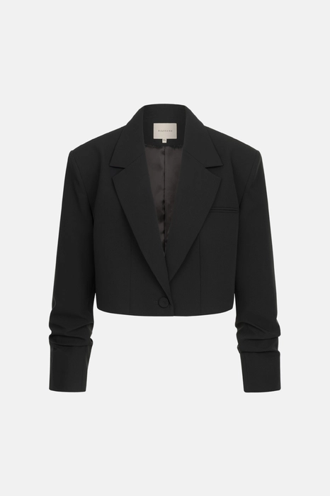 Жакет кроп котоновий зі збіркою на рукаві