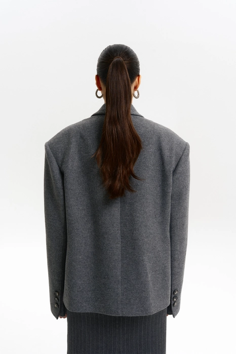 Пальто-жакет оверсайз з трикутничком