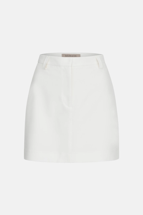 Спідниця міні котонова з високою посадкою